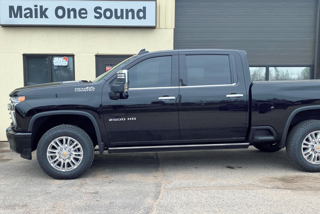 GMC 2021 2500HD with professional window tint in North Bay